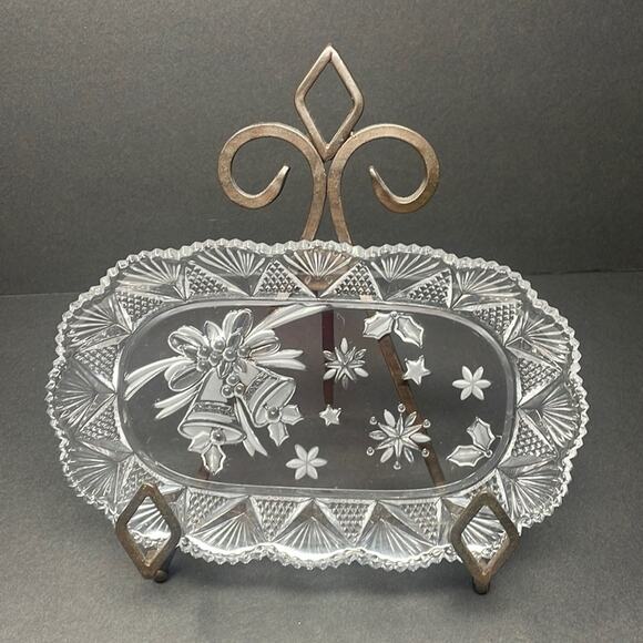 Studio Nova Holiday Bells Scalloped Rim Dessert Tray - Picture 1 of 8